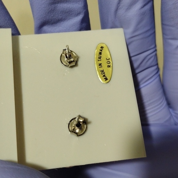 Pink Rose Fabric Stud Earrings – Satin Flower Design - 0.75"  Women's Jewelry - Picture 6 of 6